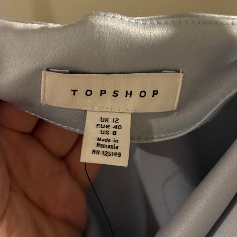 Topshop ruched side strappy satin mini dress - Picture 3 of 9